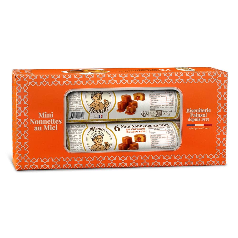 Boîte de 2 rouleaux de Mini Nonnettes de Mamie Nonnette 60g au Caramel